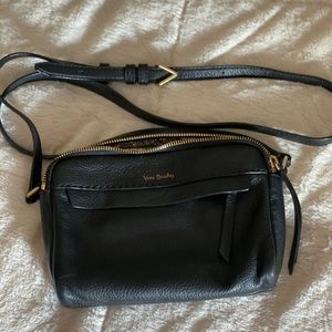Vera Bradley black leather crossbody